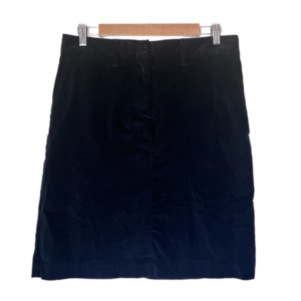 L.L. Bean Women’s Black Velvet Pockets Straight Pencil Skirt Size 10 Regular